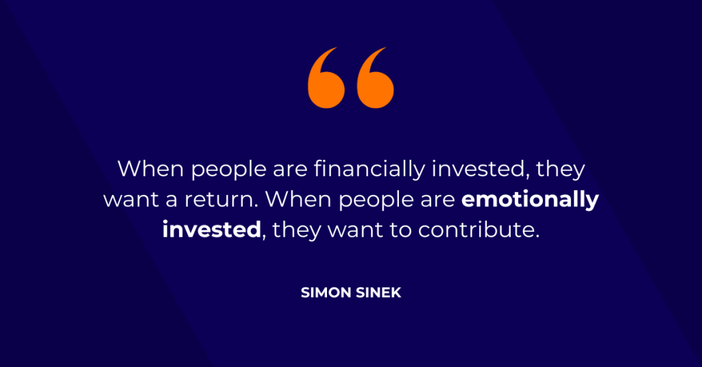 Simon Sinek quote on employee investment
