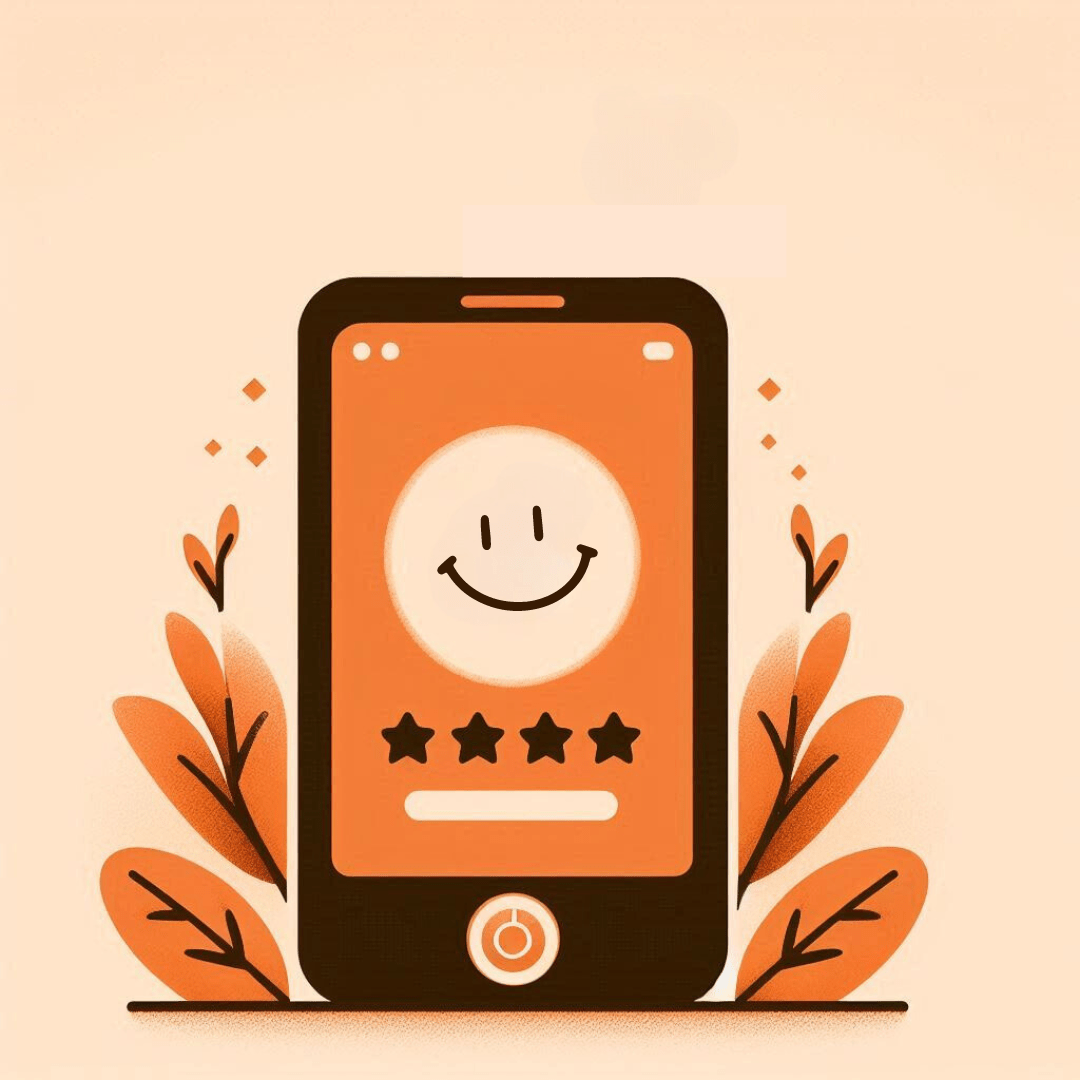 Hero image for the anonymous employee feedback tools blog. Shows a phone with some rating stars and a smiley face.
